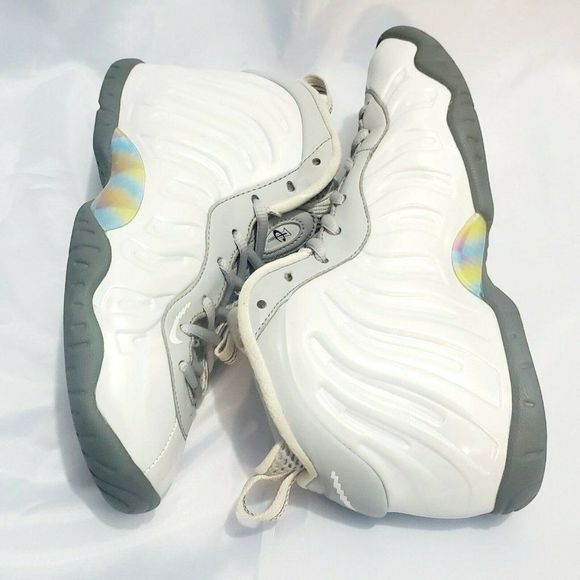Nike Little Posite One KSA Rainbow Pixel (GS) Smoke Grey CU1054-001 Women 5.5 - Picture 4 of 9